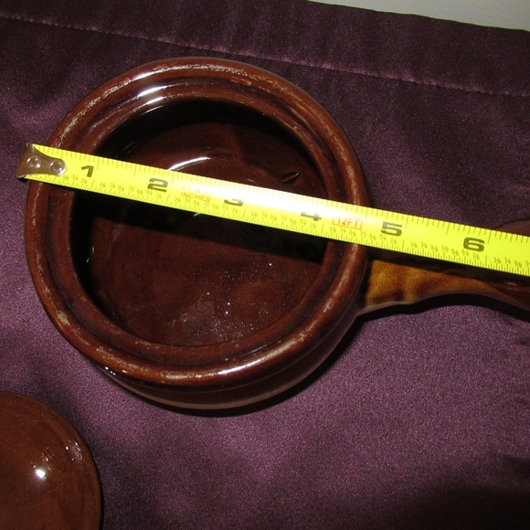 Crock stoneware 2 tone brown dip individual casserole with lid - Picture 7 of 8